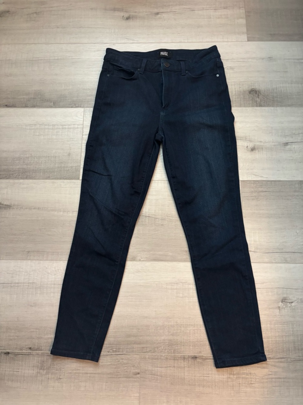 PAIGE Hoxton Crop Jeans 29 Dark Wash High Rise Skinny Stretch Denim
